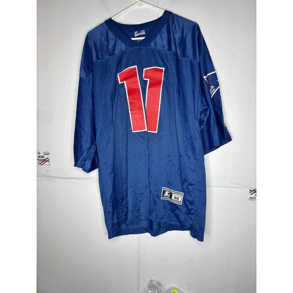 Vintage Starter New England Patriots Drew Bledsoe 11 Jersey Blue Mens XL 52